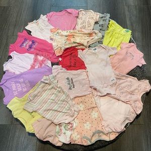 🧞‍♀️ Baby girl onesies short sleeve 0-3 months , 20 Pack🧞‍♀️